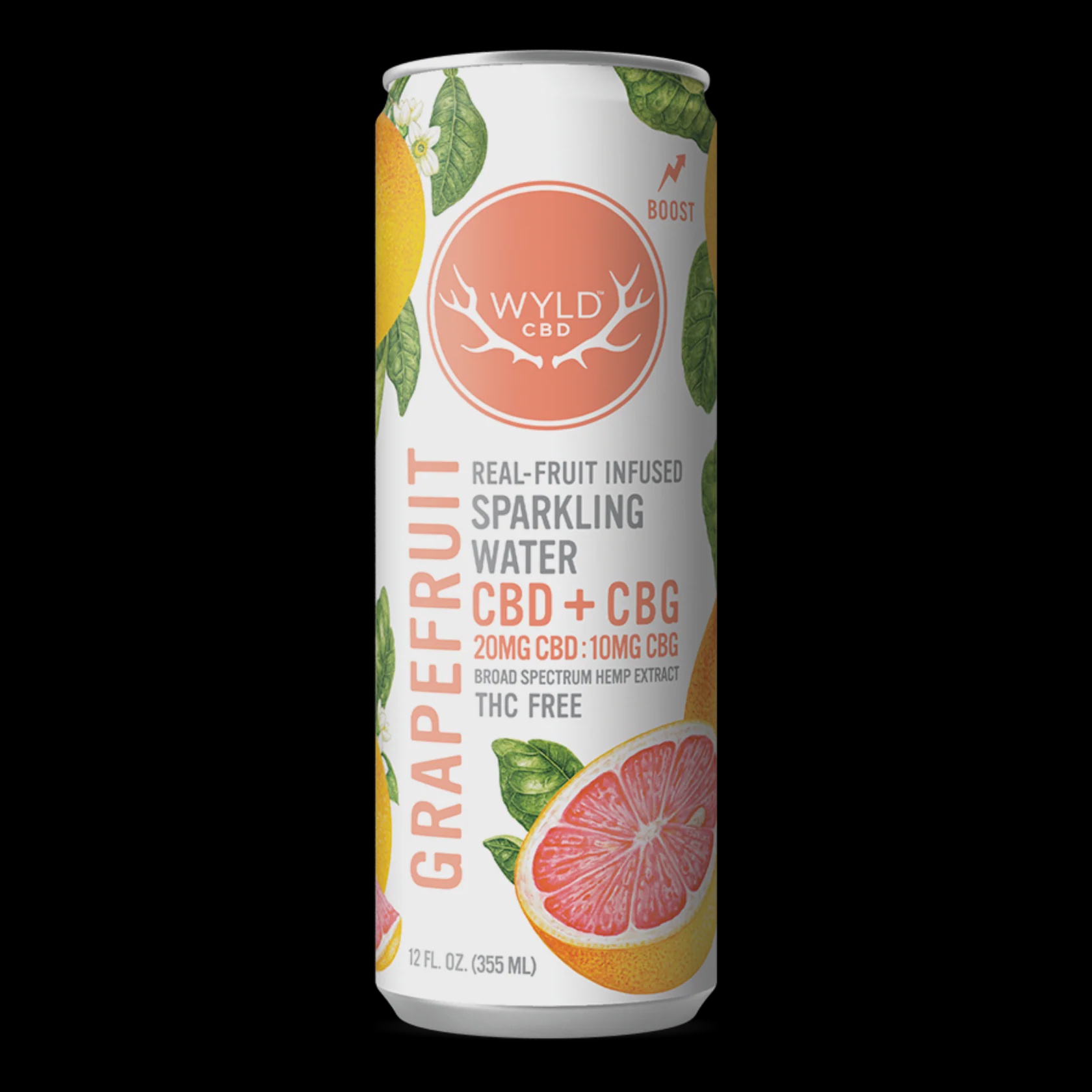 WYLD Grapefruit Water 20 mg CBD 10 mg CBG 12 oz can